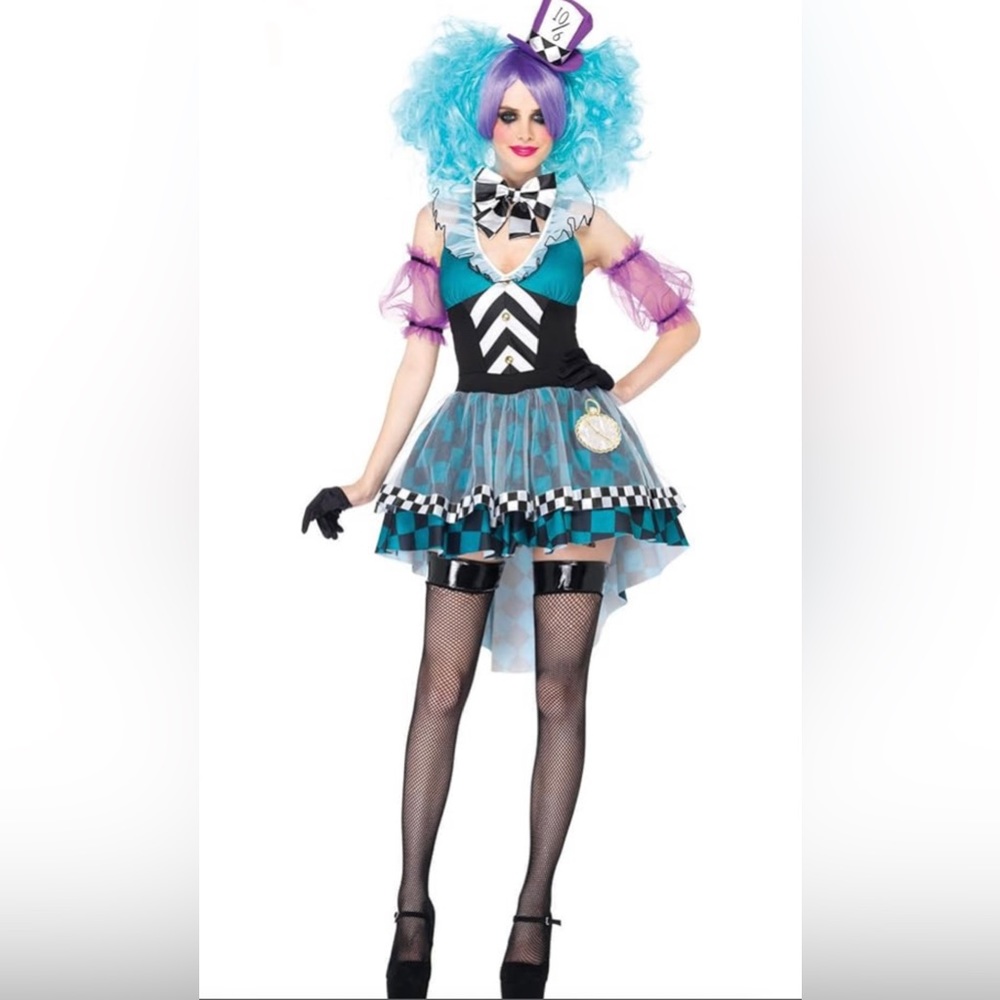 🎃 Halloween Costume Sexy Manic Mad Hatter 🎩 S